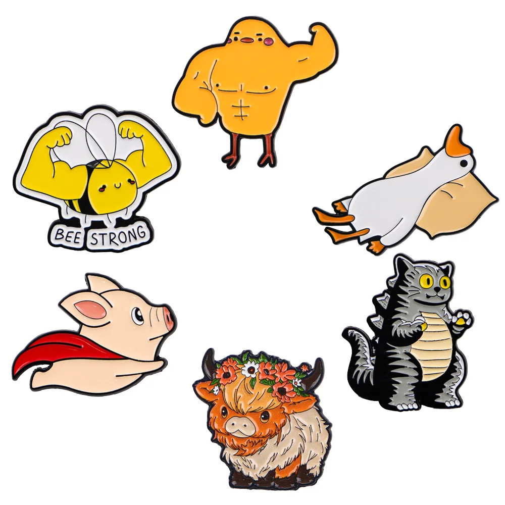 Cute Cartoon Duck Pig Brooches for Clothing Enamel Pins Briefcase Badges Lapel Pins for Backpack Kids Jewelry Pins on Bags
Cute Cartoon Duck Pig Brooches for Clothing Enamel Pins Briefcase Badges Lapel Pins for Backpack Kids Jewelry Pins on Bags