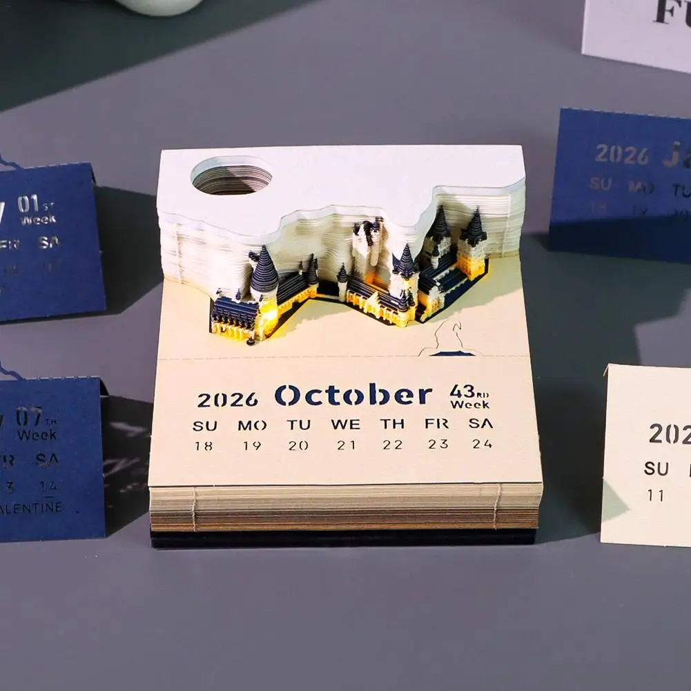 2025 3D Castle Paper Sculpture Desk Calendar Magic Castle Memo Pad Tear-Away Notepad DIY Craft Gifts for Home Office School
2025 3D Castle Paper Sculpture Desk Calendar Magic Castle Memo Pad Tear-Away Notepad DIY Craft Gifts for Home Office School
