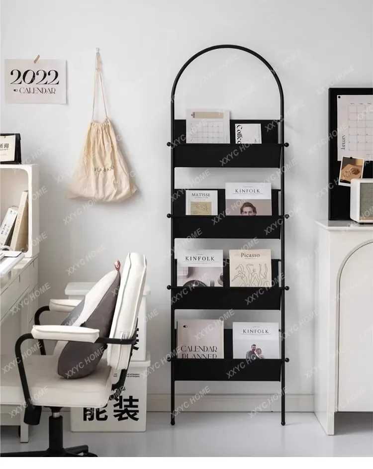 Black Medieval Magazine Rack, Newspaper Rack, Floor-to-ceiling Wrought Iron Wall Shelf, Living Room Book Ornament Display Ra
Black Medieval Magazine Rack, Newspaper Rack, Floor-to-ceiling Wrought Iron Wall Shelf, Living Room Book Ornament Display Ra