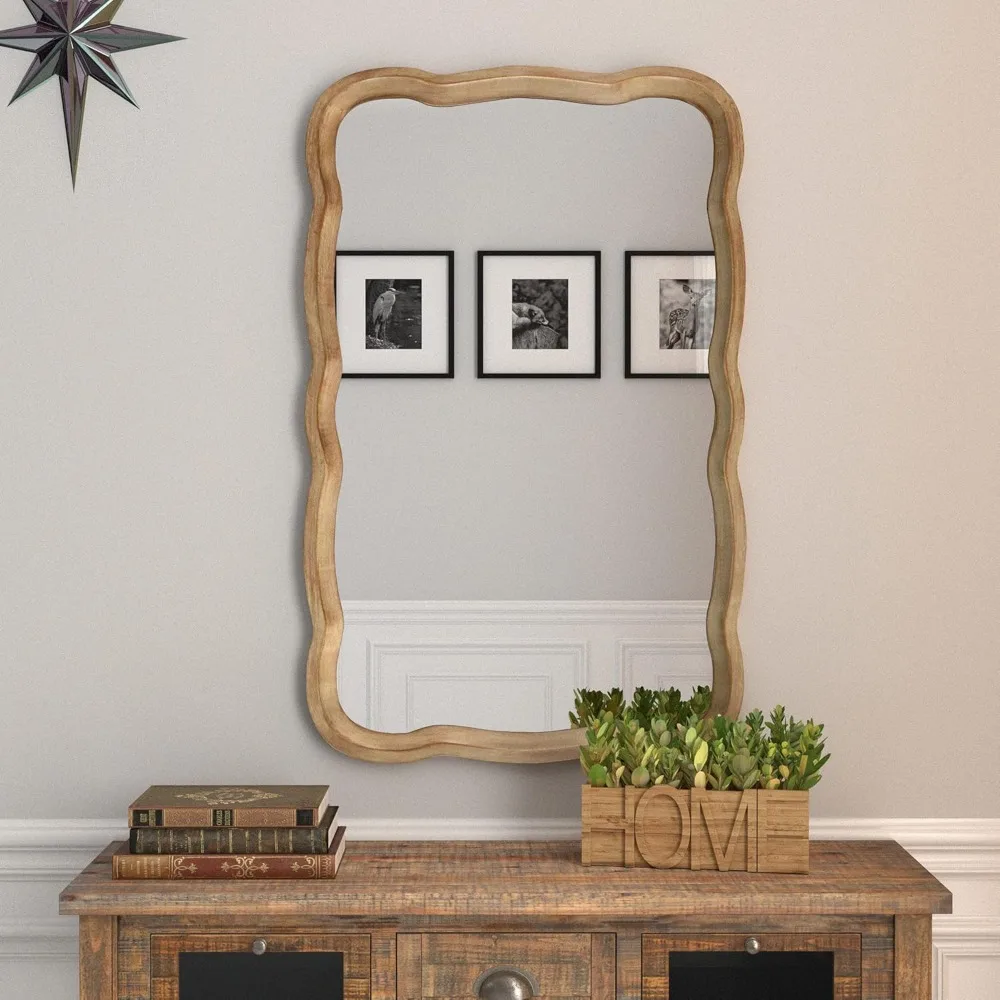Accent Mirror, Farmhouse French Country Decorative Wall Mirror, Rectangle 23.5”L x 38”W, Natural
Accent Mirror, Farmhouse French Country Decorative Wall Mirror, Rectangle 23.5”L x 38”W, Natural