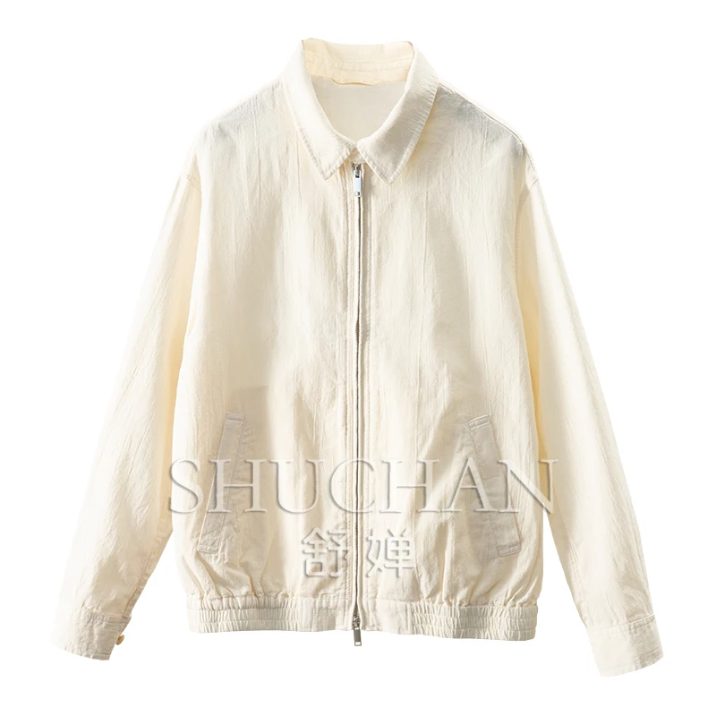 Early Autumn, Casual and Free, High-quality Linen + Cotton Lapel Jacket for Women 81C4 Casacos Femininos Inverno 2025
Early Autumn, Casual and Free, High-quality Linen + Cotton Lapel Jacket for Women 81C4 Casacos Femininos Inverno 2025