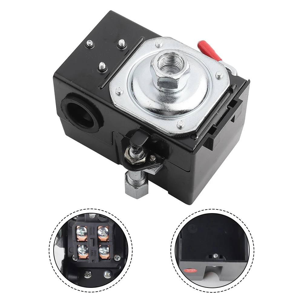 240V Air Compressor Pressure Switch Easy Install With A Pressure Range Between 135 PSI And 175 PSI Control 9.5x8x8.5cm
240V Air Compressor Pressure Switch Easy Install With A Pressure Range Between 135 PSI And 175 PSI Control 9.5x8x8.5cm