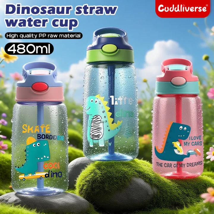 480ML Cartoon Dinosaur Baby Bottle With Straw Portable Leakproof Water Bottles For Student Kettle Kids Water Cup Drinking Bottle
480ML Cartoon Dinosaur Baby Bottle With Straw Portable Leakproof Water Bottles For Student Kettle Kids Water Cup Drinking Bottle