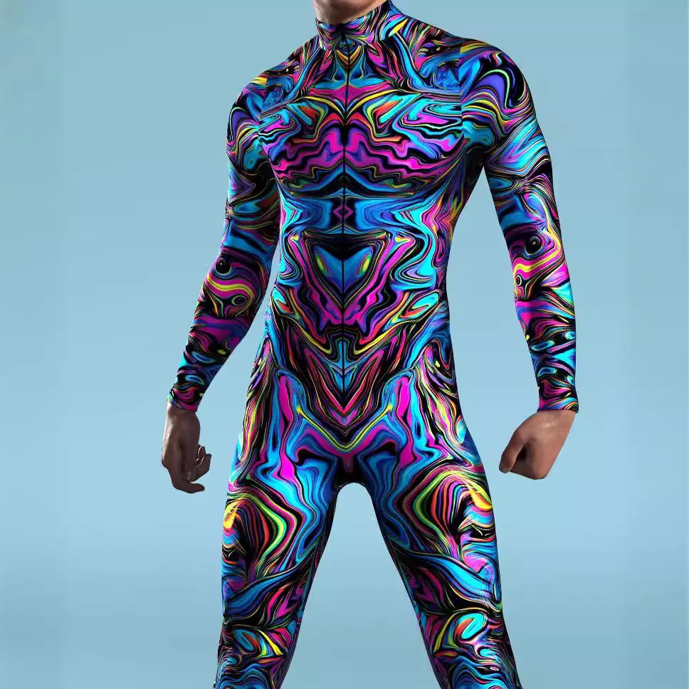 Steampunk Halloween Party Shows Carnival Women Zentai Suit Cyberpunk Men Jumpsuit Cool Colored Drawing Cosplay Bodysuit
Steampunk Halloween Party Shows Carnival Women Zentai Suit Cyberpunk Men Jumpsuit Cool Colored Drawing Cosplay Bodysuit
