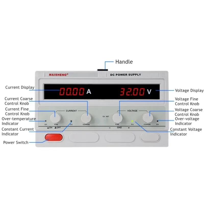 GOOD MP8060D (0-80V 0-60A) 4800W High Power Adjustable DC Regulated Power Supply for Laboratory/Industrial Aging Test
GOOD MP8060D (0-80V 0-60A) 4800W High Power Adjustable DC Regulated Power Supply for Laboratory/Industrial Aging Test