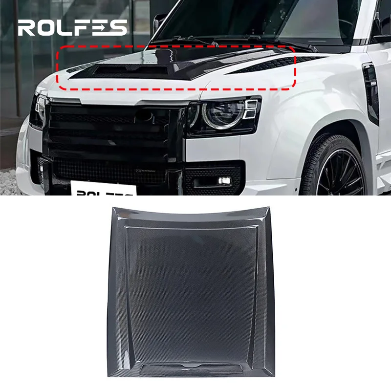 Suitable for Models 20-25 of Land Rover Defender 90/110/130 Luman with carbon fiber hood adhesive
Suitable for Models 20-25 of Land Rover Defender 90/110/130 Luman with carbon fiber hood adhesive