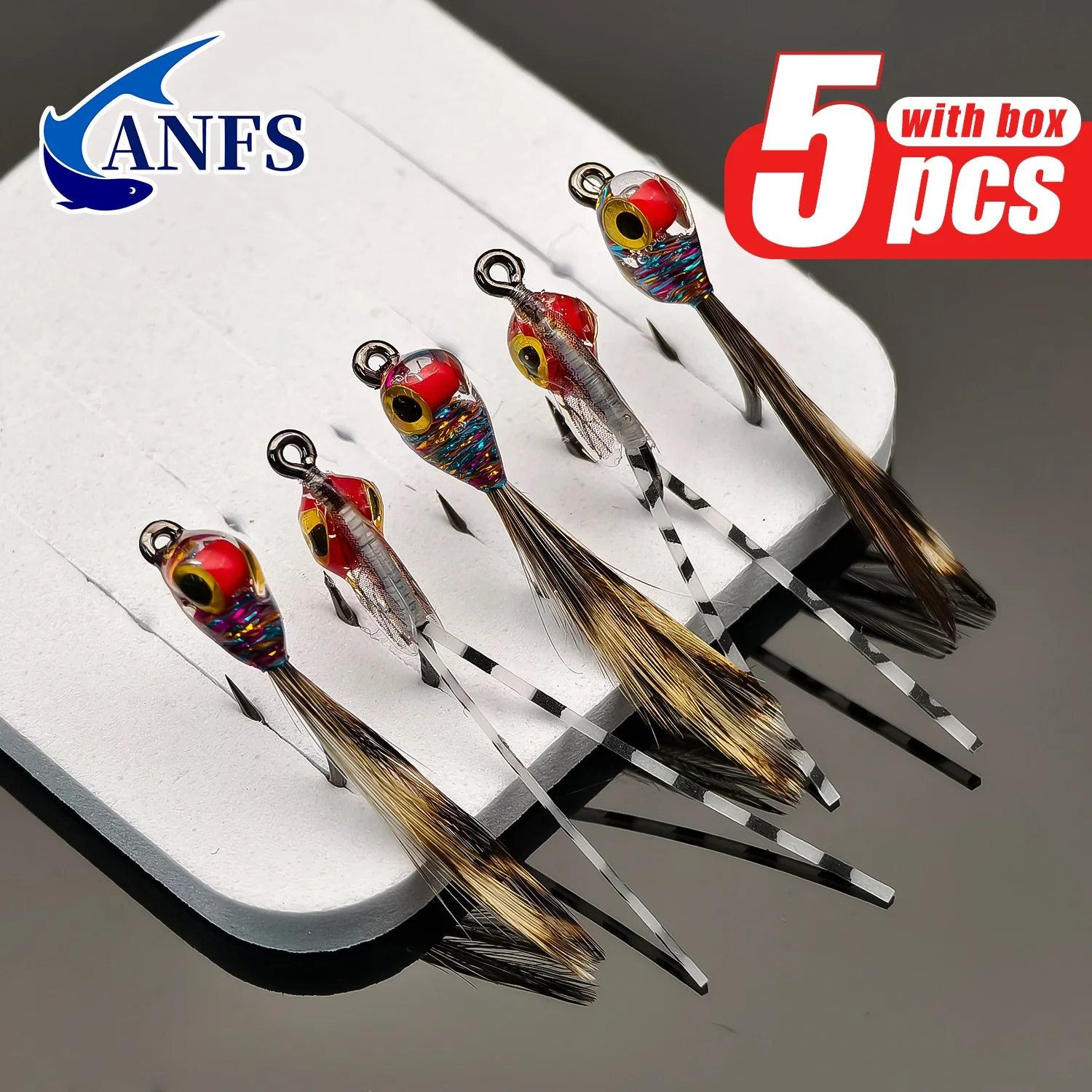 ANFS 5pcs Trout Bait Fish Fly Lures - Realistic Design Mixed for Freshwater& Saltwater Fishing
ANFS 5pcs Trout Bait Fish Fly Lures - Realistic Design Mixed for Freshwater& Saltwater Fishing