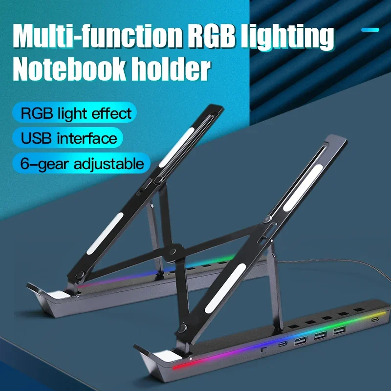New RGB Aluminum Alloy Laptop Stand Soporte Para Celular Ergonomic Notebook Holder for MacBook Mac Mini Cuadernos
New RGB Aluminum Alloy Laptop Stand Soporte Para Celular Ergonomic Notebook Holder for MacBook Mac Mini Cuadernos