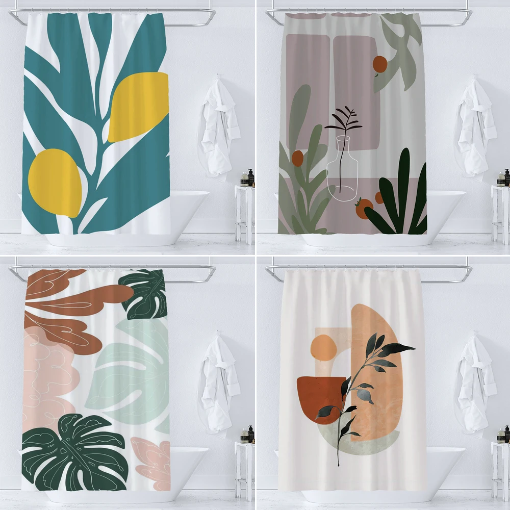 Nordic Wind Abstract Art Leaf Shower Curtain Waterproof Polyester Bath Curtain Morandi Color Block Curtains For Bathroom Decor
Nordic Wind Abstract Art Leaf Shower Curtain Waterproof Polyester Bath Curtain Morandi Color Block Curtains For Bathroom Decor