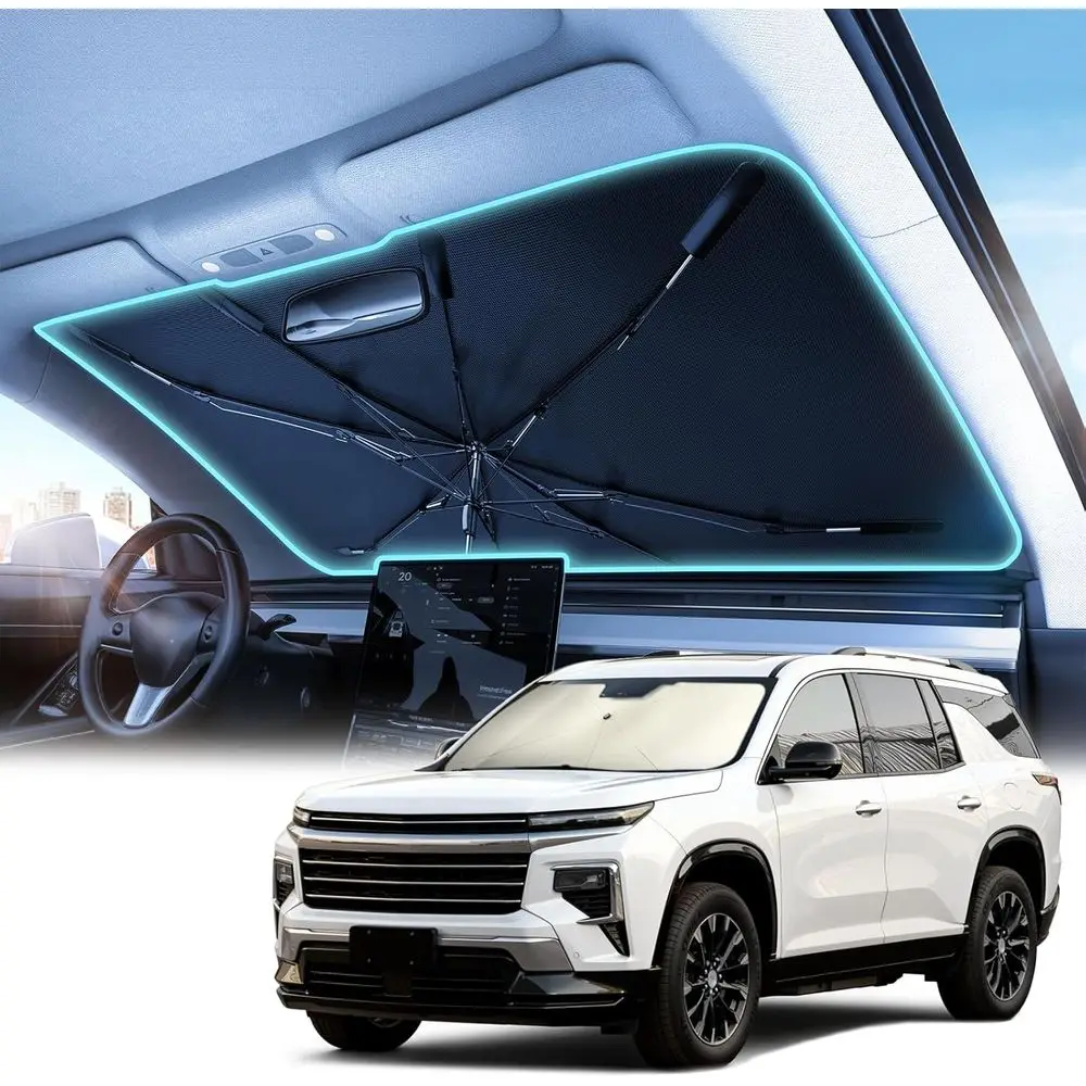 Sun Shade Umbrella – Custom-Fit for Traverse 2018–2025, Vinyl Coating Heat Shield, 99% UV Blocking, Keep Large SUV Interior Cool
Sun Shade Umbrella – Custom-Fit for Traverse 2018–2025, Vinyl Coating Heat Shield, 99% UV Blocking, Keep Large SUV Interior Cool