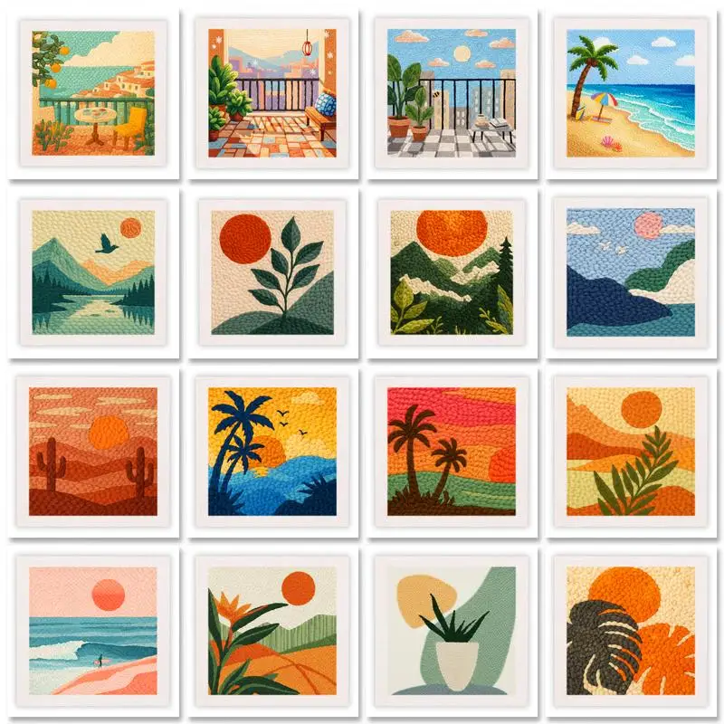 25X25cm Punch Needle Kit with Frame for Beginners Embroidery Starter Kits Punch Needle Kit with Landscape Pattern Home Decor
25X25cm Punch Needle Kit with Frame for Beginners Embroidery Starter Kits Punch Needle Kit with Landscape Pattern Home Decor