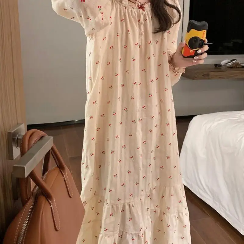 Women's Clothing Nightdress Loose Dress Spring and Autumn Seasons New Model Sweet Long Skirt Wearable As Outerwear Comfortable
Women's Clothing Nightdress Loose Dress Spring and Autumn Seasons New Model Sweet Long Skirt Wearable As Outerwear Comfortable
