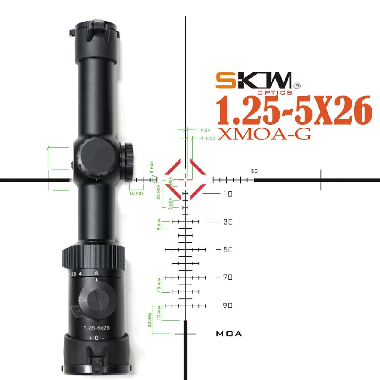 SKWoptics-Optics Sight 30mm Rings, Hunting, AK, AR Sight MOA Reticle, 1.25-5x26, XMOA-G, ,
SKWoptics-Optics Sight 30mm Rings, Hunting, AK, AR Sight MOA Reticle, 1.25-5x26, XMOA-G, ,