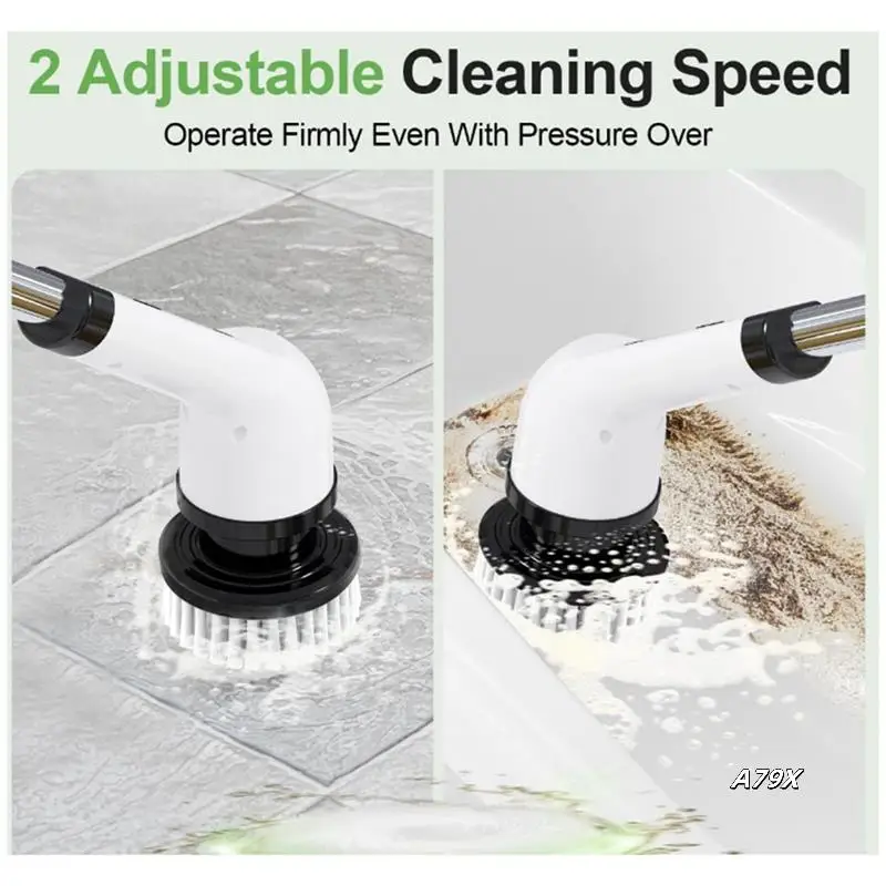 Electric Rotate Scrubber Shower Scrubber With 9 Brush Heads Adjustable Extension Handle
Electric Rotate Scrubber Shower Scrubber With 9 Brush Heads Adjustable Extension Handle