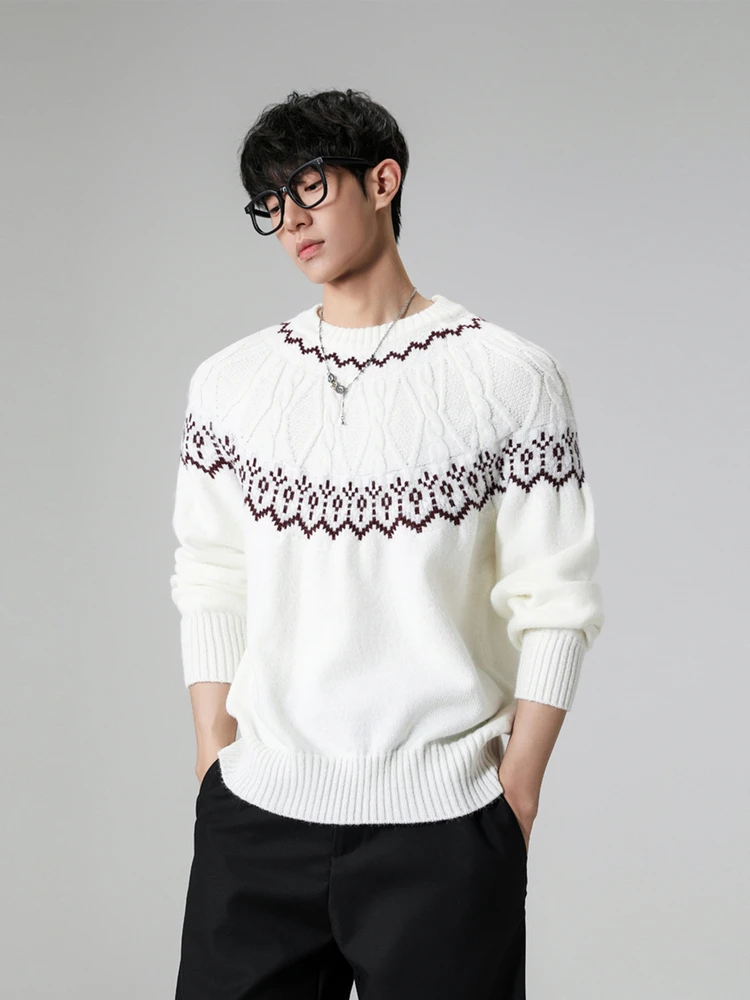Retro Sle Men's Winter Knitwear Casual Loose Comfortable Inner Wear Lazy Sle Fair Isle Sweater Soft Polyester Fiber
Retro Sle Men's Winter Knitwear Casual Loose Comfortable Inner Wear Lazy Sle Fair Isle Sweater Soft Polyester Fiber