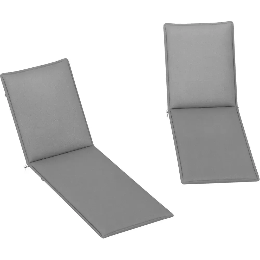 UV50+ 200gsm Fabric & 25D Foam Outdoor Chaise Lounge Cushion Set, Weather-Resistant, 76 x 23, Gray
UV50+ 200gsm Fabric & 25D Foam Outdoor Chaise Lounge Cushion Set, Weather-Resistant, 76 x 23, Gray
