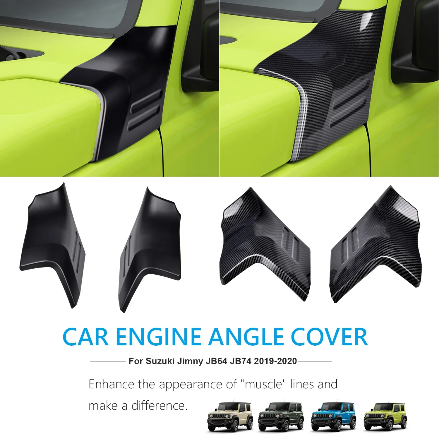 For Jimny Car Engine Angle Cover Hood Decoration Cover Trim For Suzuki Jimny JB64 JB74 2018+ Car Styling Accessories ジムニー アクセサリー
For Jimny Car Engine Angle Cover Hood Decoration Cover Trim For Suzuki Jimny JB64 JB74 2018+ Car Styling Accessories ジムニー アクセサリー