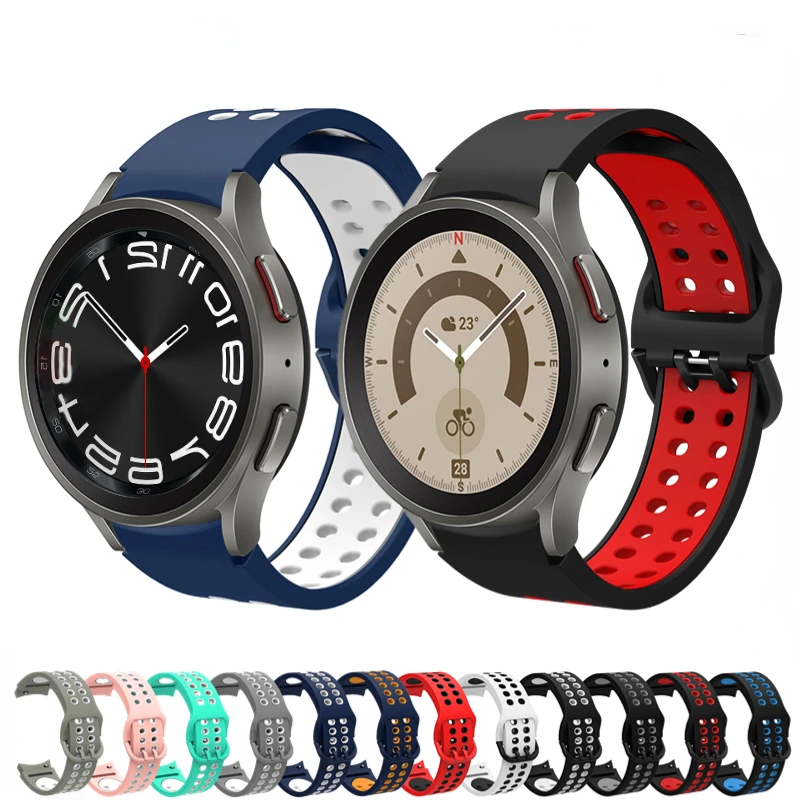 Silicone strap For Samsung Galaxy watch 6/5/4 40mm 44mm 5 pro sport watch breathable wristband For Galaxy watch6 Classic 43/47mm
Silicone strap For Samsung Galaxy watch 6/5/4 40mm 44mm 5 pro sport watch breathable wristband For Galaxy watch6 Classic 43/47mm