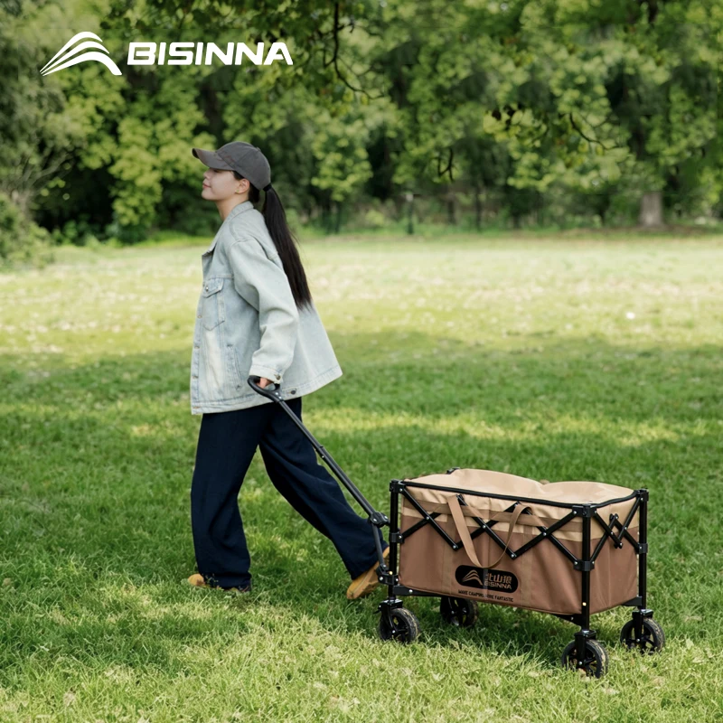 BISINNA Folding Utility Wagon Cart Large Capacity Multi-functional Camping Trolley for Outdoor Beach Picnic Hiking Barbecue
BISINNA Folding Utility Wagon Cart Large Capacity Multi-functional Camping Trolley for Outdoor Beach Picnic Hiking Barbecue