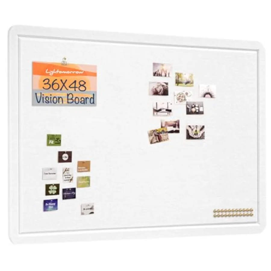 Large Vision Board 48x36, Thicken Felt Pin Board for Home Office Studio and Creative Planning with 20 Pushpins and 20 Postcards
Large Vision Board 48x36, Thicken Felt Pin Board for Home Office Studio and Creative Planning with 20 Pushpins and 20 Postcards