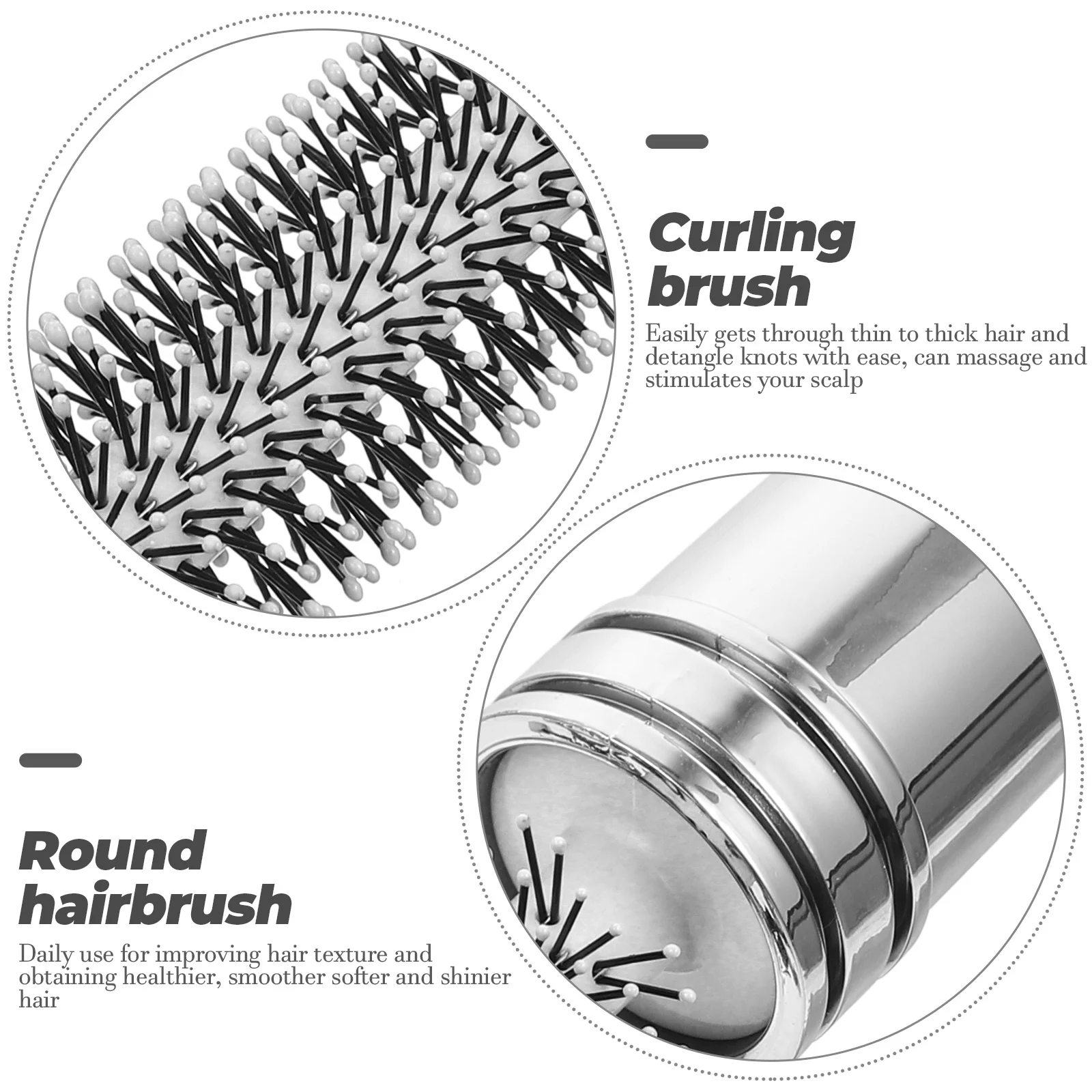 Portable Roll Brush for Hair Styling Blow Drying Tool for Wet Or Dry Use Scalp Massage Daily Care Roll Hairbrush
Portable Roll Brush for Hair Styling Blow Drying Tool for Wet Or Dry Use Scalp Massage Daily Care Roll Hairbrush