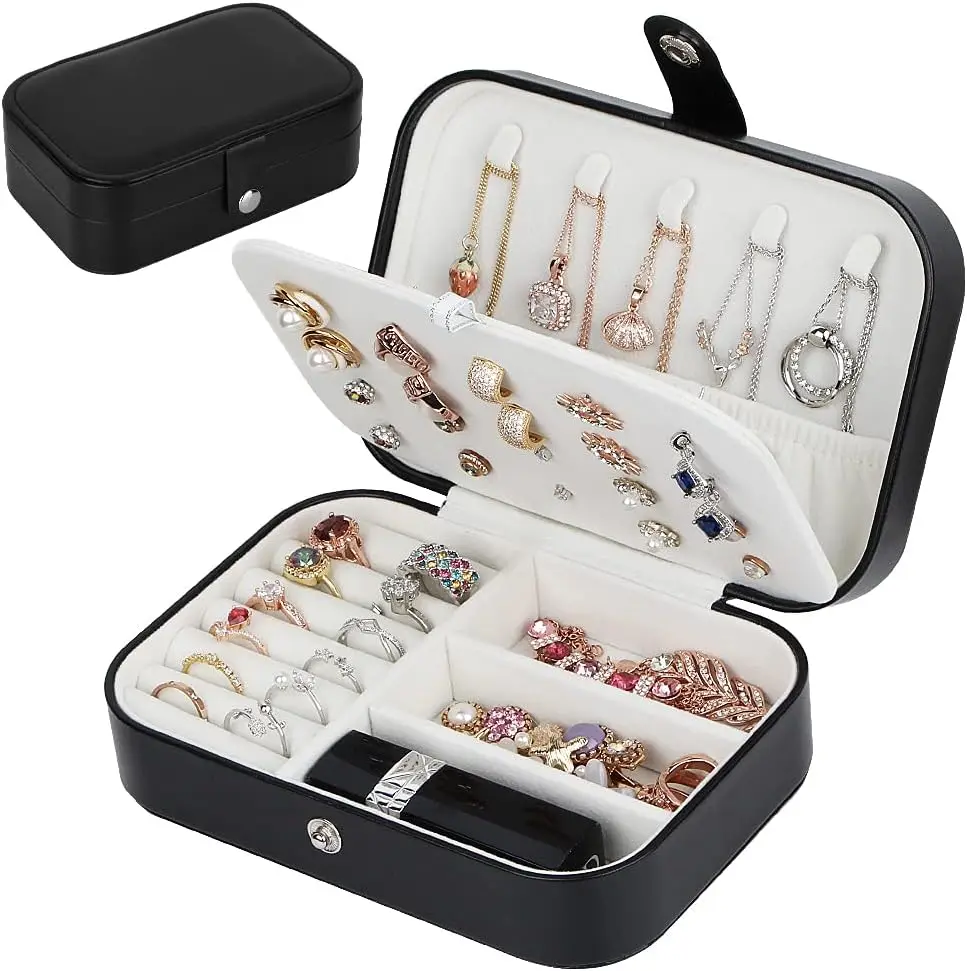 6 COLOR Jewel case, Travel Jewelry Organizer Cases with Doubel Layer for Women’s Necklace Earrings Rings and Travel Accessories
6 COLOR Jewel case, Travel Jewelry Organizer Cases with Doubel Layer for Women’s Necklace Earrings Rings and Travel Accessories