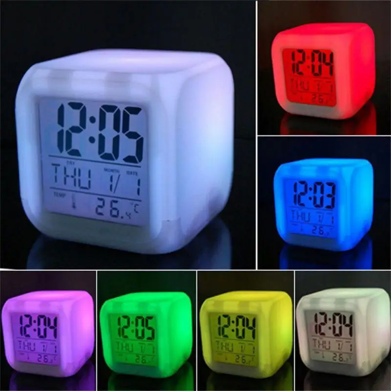 LED Color Changing Digital Light Alarm Clock Thermometer Color Changing Color Electronic Clock For Children's Bedroom New
LED Color Changing Digital Light Alarm Clock Thermometer Color Changing Color Electronic Clock For Children's Bedroom New