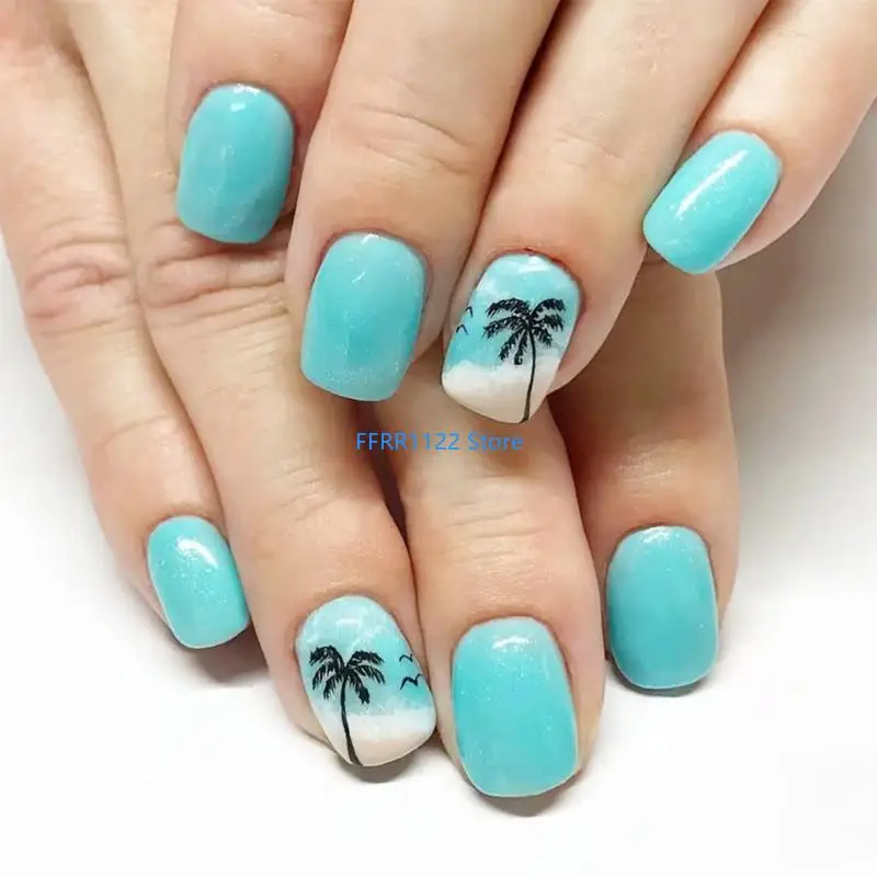 Y1UF 24x Short Square False Coconut Tree Press On Seagulls Acrylic Glossy Full Cover on for Woman
Y1UF 24x Short Square False Coconut Tree Press On Seagulls Acrylic Glossy Full Cover on for Woman