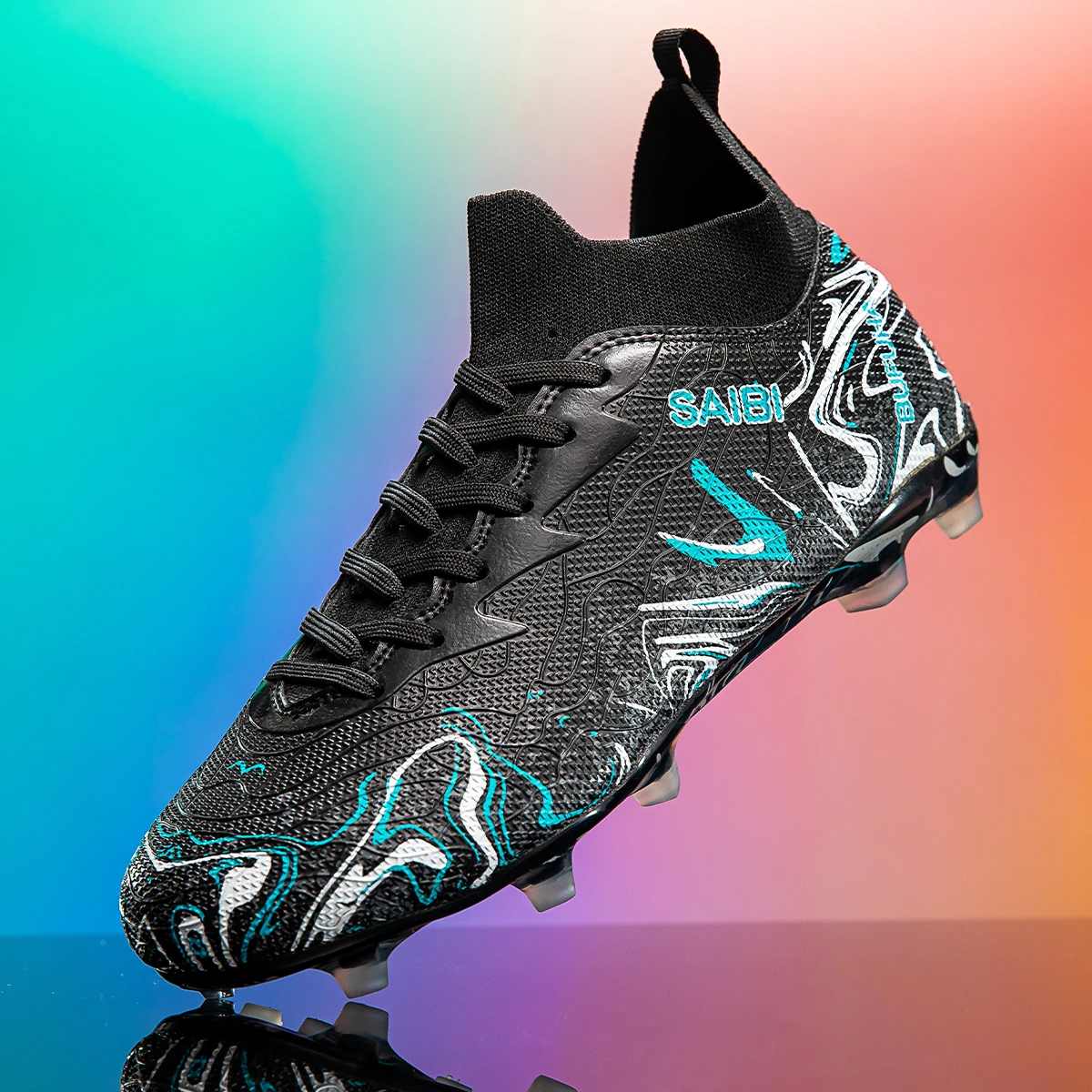 High Top Men's AG/FG Soccer Cleats Outdoor Training Match Anti-Slip Breathable Comfort Sports Boots
High Top Men's AG/FG Soccer Cleats Outdoor Training Match Anti-Slip Breathable Comfort Sports Boots