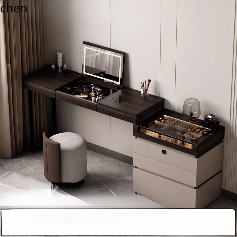 WL dresser chest integrated with fingerprint lock light luxury high-end small apartment bedroom makeup table
WL dresser chest integrated with fingerprint lock light luxury high-end small apartment bedroom makeup table