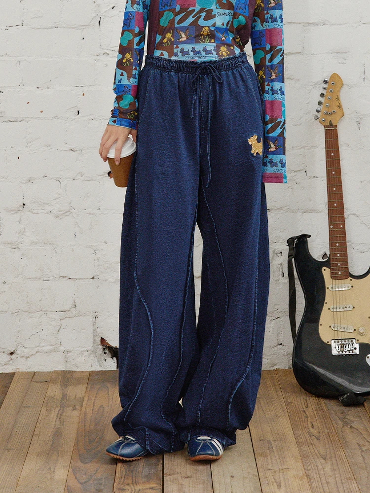 Retro Cotton Knitted Fabric Loose Waed Embroidered Casual Pants Women's Elastic Waist Spring 2026 f Circle Ladies' Pants
Retro Cotton Knitted Fabric Loose Waed Embroidered Casual Pants Women's Elastic Waist Spring 2026 f Circle Ladies' Pants