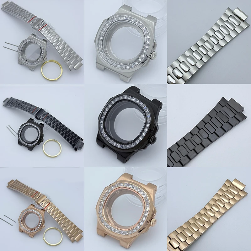 NOOKIDA New 41mm Diamonds PP Nautilus Watch Accessories Case with Black Case + Strap with NH35/NH36 Movement for 30.5mm Dial
NOOKIDA New 41mm Diamonds PP Nautilus Watch Accessories Case with Black Case + Strap with NH35/NH36 Movement for 30.5mm Dial