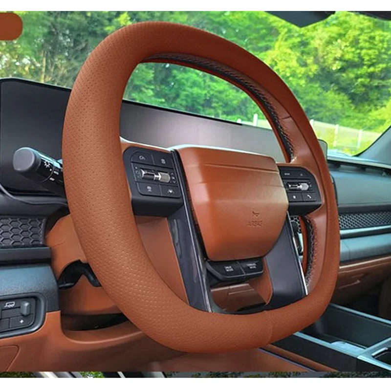 for Kia Tasman 2025 2026 Non-slip pickup truck interior brown steering wheel cover leather perforated breathable cover
for Kia Tasman 2025 2026 Non-slip pickup truck interior brown steering wheel cover leather perforated breathable cover