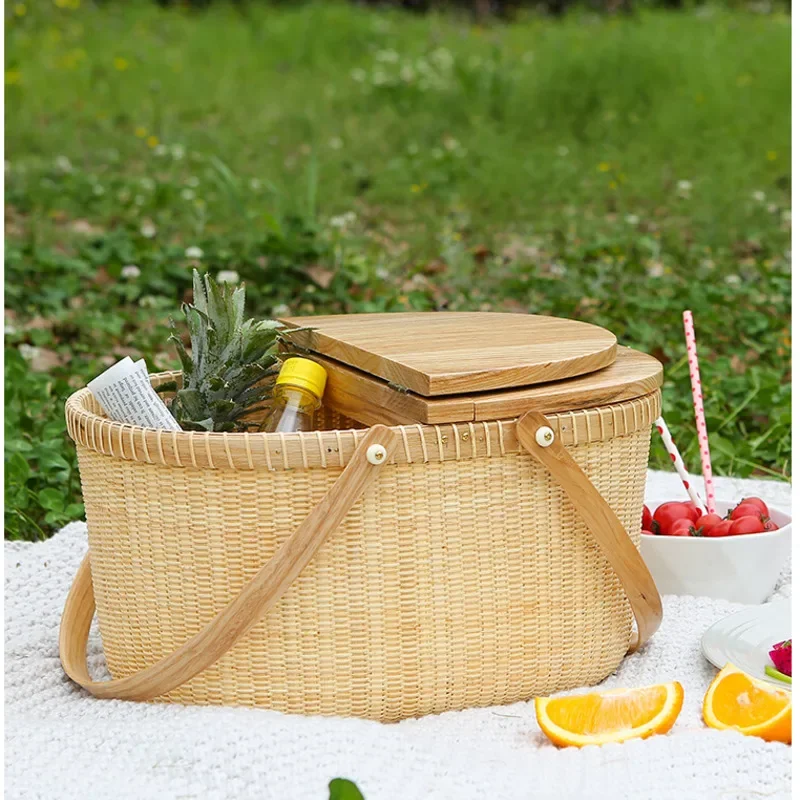 Natural Rattan Storage Box Double Open Lid Shopping Basket Multifunctional Vegetable Container Outdoor Convenience Picnic Basket
Natural Rattan Storage Box Double Open Lid Shopping Basket Multifunctional Vegetable Container Outdoor Convenience Picnic Basket