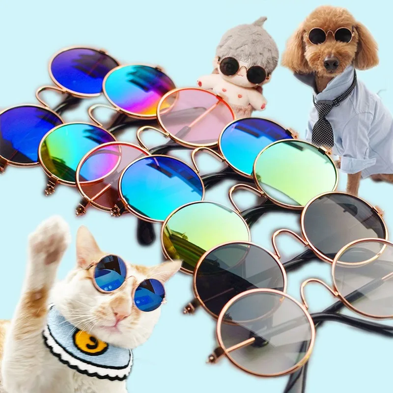 8cm Lovely Vintage Round Cat Sunglasses Reflection Eye wear glasses For Small Dog Cat Pet Photos Pet Products Props Accessories
8cm Lovely Vintage Round Cat Sunglasses Reflection Eye wear glasses For Small Dog Cat Pet Photos Pet Products Props Accessories