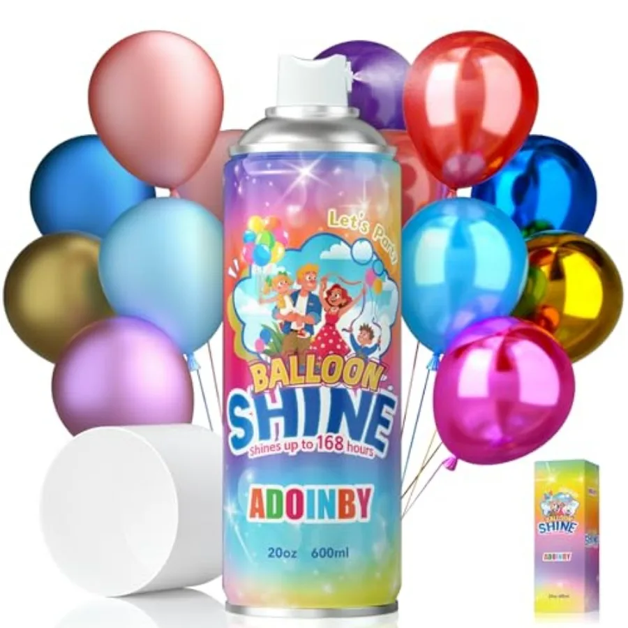 Balloon Shine Spray, Long Lasting Instant High Shine Balloon Spray for Latex Balloons, Waterproof, No-Wipe Design, Perfect for
Balloon Shine Spray, Long Lasting Instant High Shine Balloon Spray for Latex Balloons, Waterproof, No-Wipe Design, Perfect for