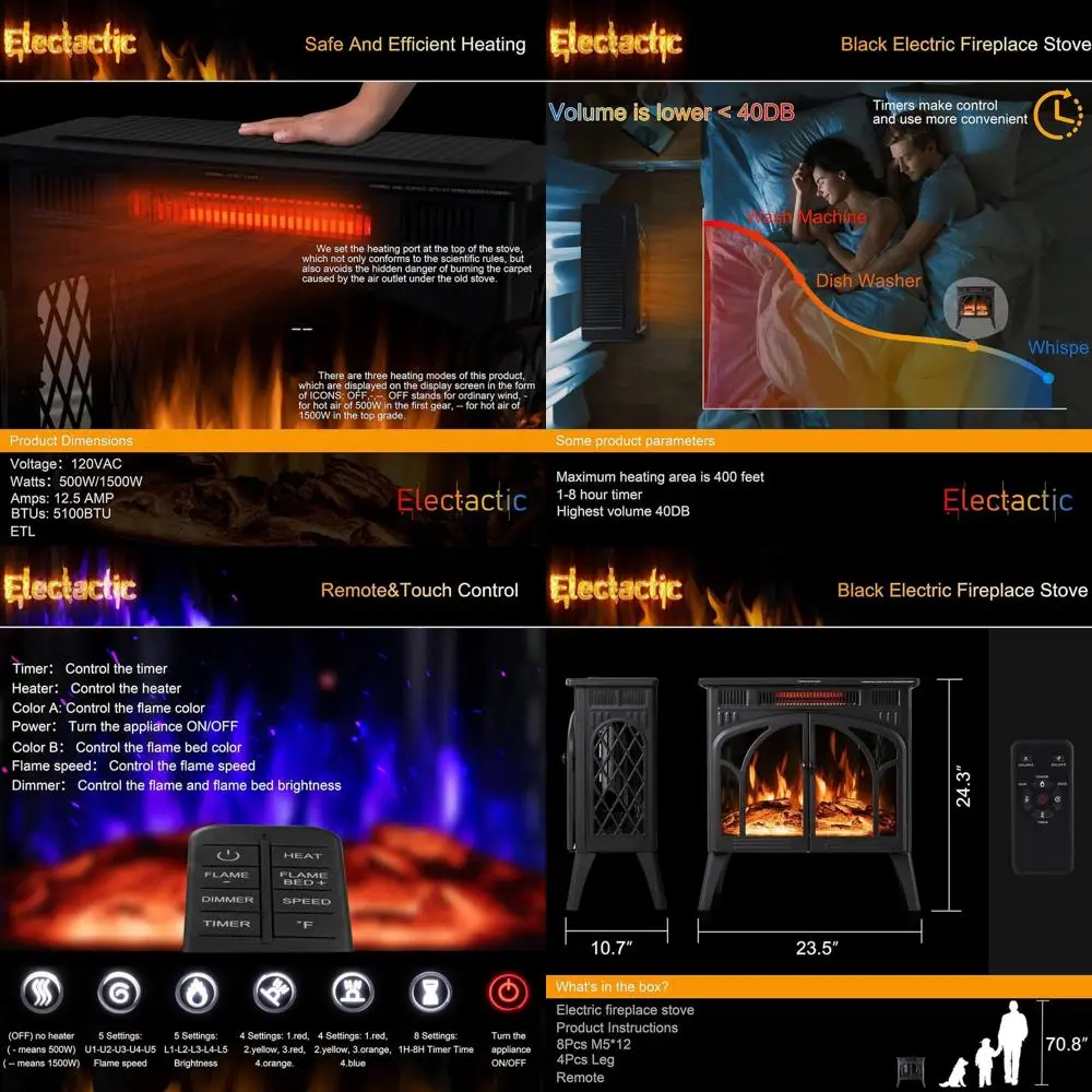 24-дюймовый отдельностоящий инфракрасный электрический камин с регулируемым 3D-эффектом пламени, 4 уровнями нагрева, мощностью 1500 Вт, 5100 BTU, черный, 23,5 дюйма (длина) x 10,7 дюйма (ширина)
24-дюймовый отдельностоящий инфракрасный электрический камин с регулируемым 3D-эффектом пламени, 4 уровнями нагрева, мощностью 1500 Вт, 5100 BTU, черный, 23,5 дюйма (длина) x 10,7 дюйма (ширина)