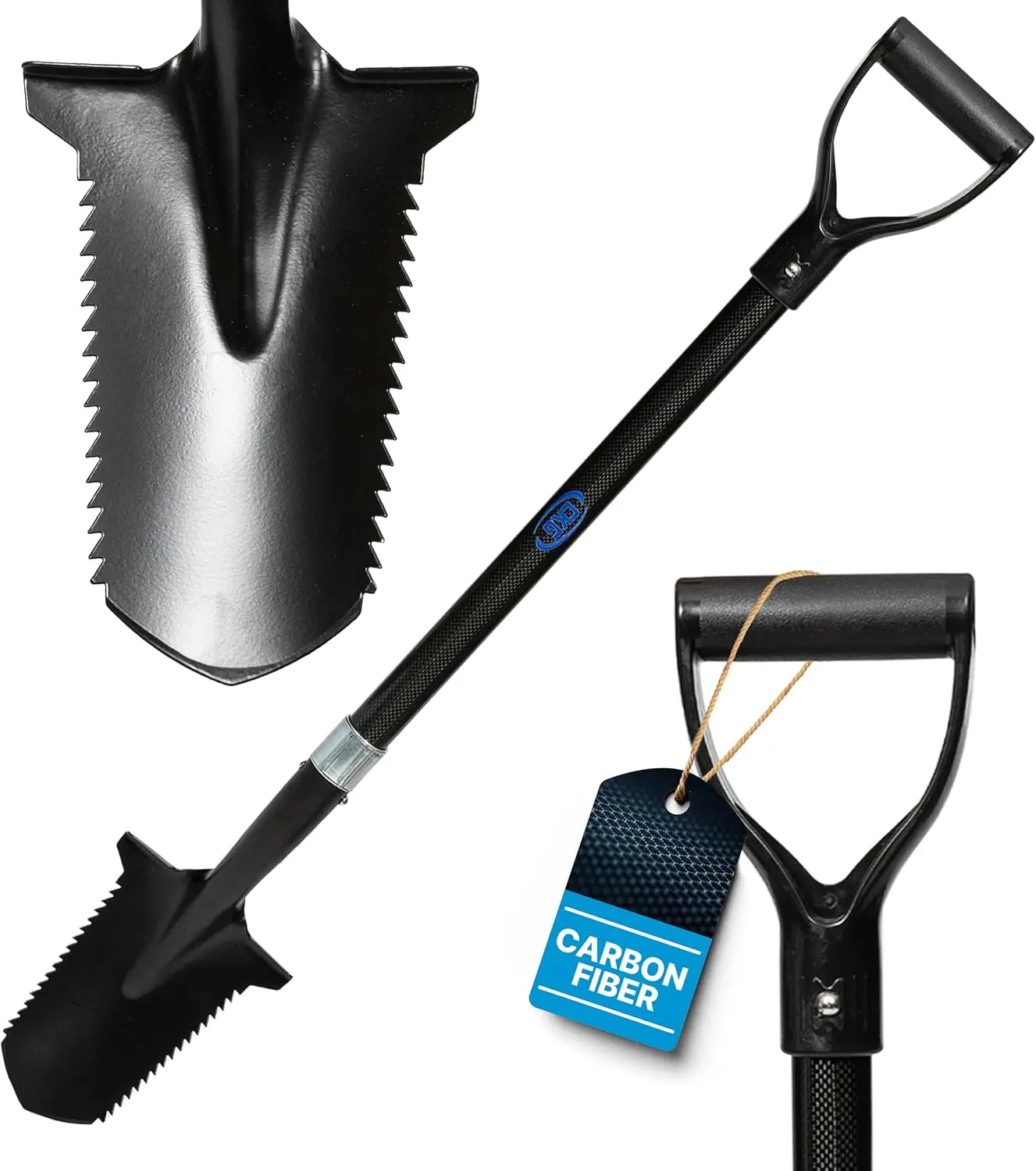 Lightweight Carbon Metal Detecting Shovel with Double Serrated Blade - Professional Digger Tool for Garden and Gold Hunting
Lightweight Carbon Metal Detecting Shovel with Double Serrated Blade - Professional Digger Tool for Garden and Gold Hunting