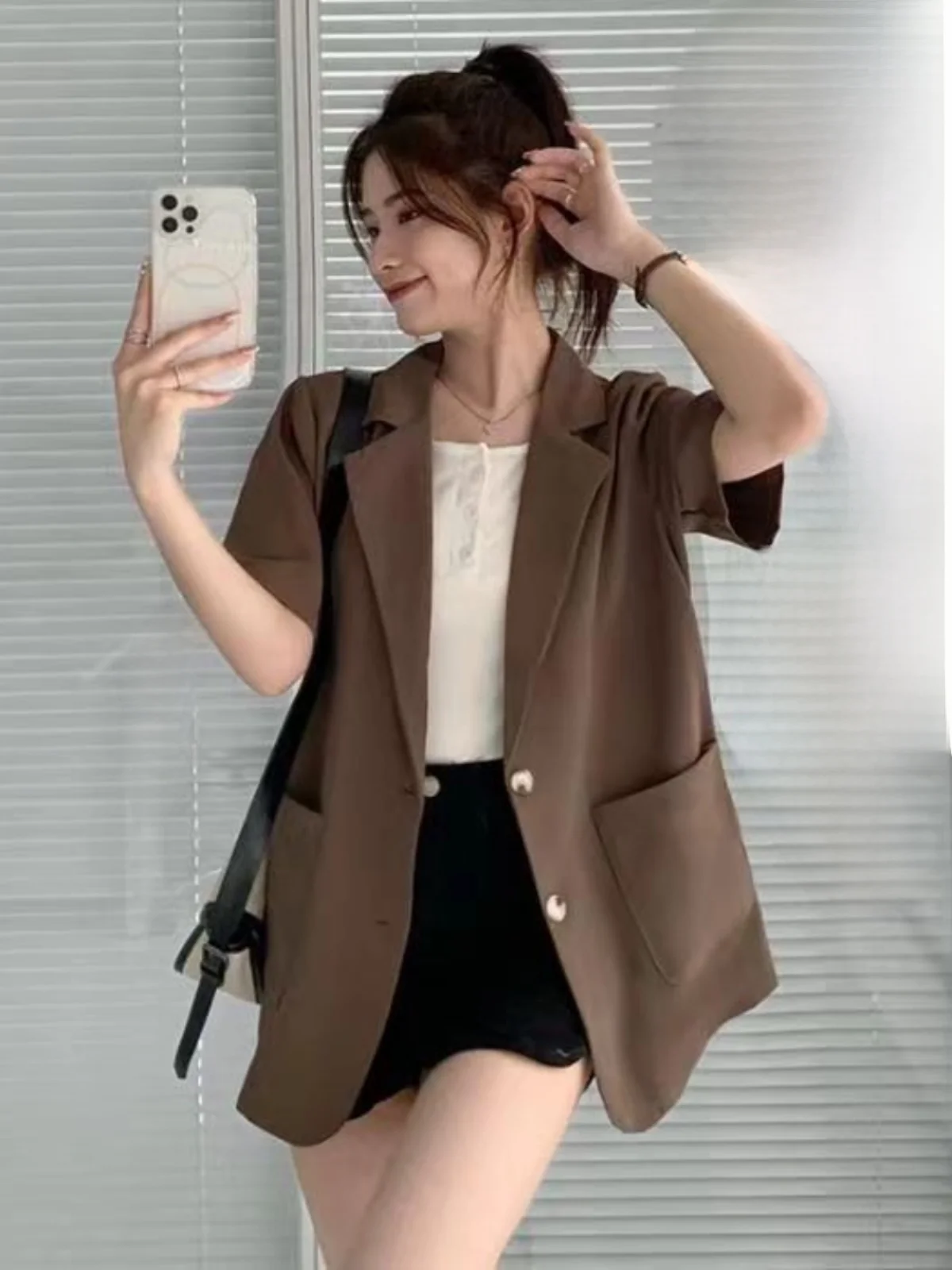 Summer Women's ort Sve Suit Sle Casual Versatile Faionable Top Chinese Production Single Button Fastening Other Mate...
Summer Women's ort Sve Suit Sle Casual Versatile Faionable Top Chinese Production Single Button Fastening Other Mate...