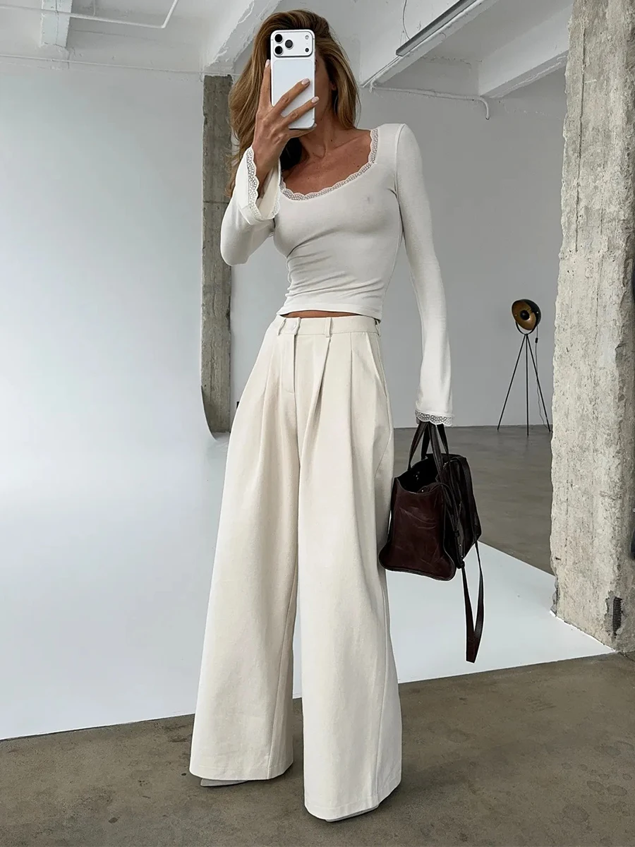 Sumuyoo Women's High Waisted Wide Leg Pants with European and American Style Casual Pants Suitable for Daily and Business Wear
Sumuyoo Women's High Waisted Wide Leg Pants with European and American Style Casual Pants Suitable for Daily and Business Wear