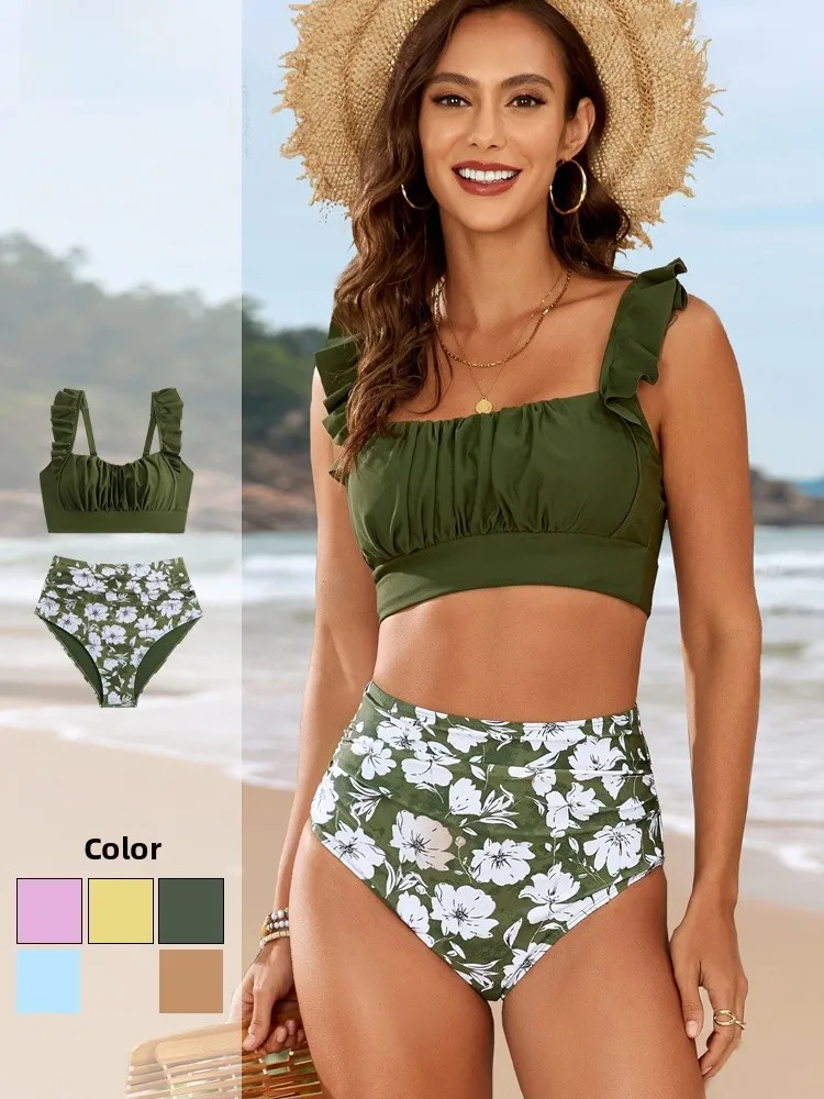 Женский купальник-бикини с высокой талией для летнего пляжного отдыха и термальных источников, скрывающий живот, с эффектом коррекции фигуры
Женский купальник-бикини с высокой талией для летнего пляжного отдыха и термальных источников, скрывающий живот, с эффектом коррекции фигуры