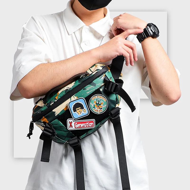 Мужская спортивная поясная сумка, камуфляжная водонепроницаемая нейлоновая модная сумка через плечо большой вместимости, летняя женская сумка 
Мужская спортивная поясная сумка, камуфляжная водонепроницаемая нейлоновая модная сумка через плечо большой вместимости, летняя женская сумка