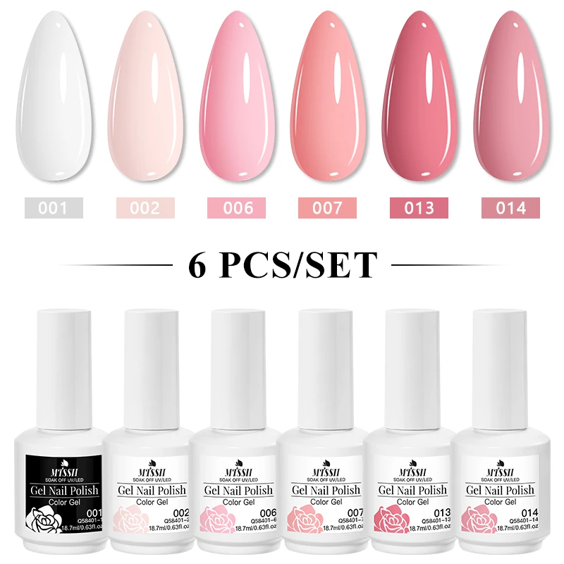 6pcs 18.7ml Gel Nail Polish Set HEMA TPO FREE Semi Permanent Nail Art Soak Off LED UV Gel Nail Varnishes Nail Supplies Vernis
6pcs 18.7ml Gel Nail Polish Set HEMA TPO FREE Semi Permanent Nail Art Soak Off LED UV Gel Nail Varnishes Nail Supplies Vernis
