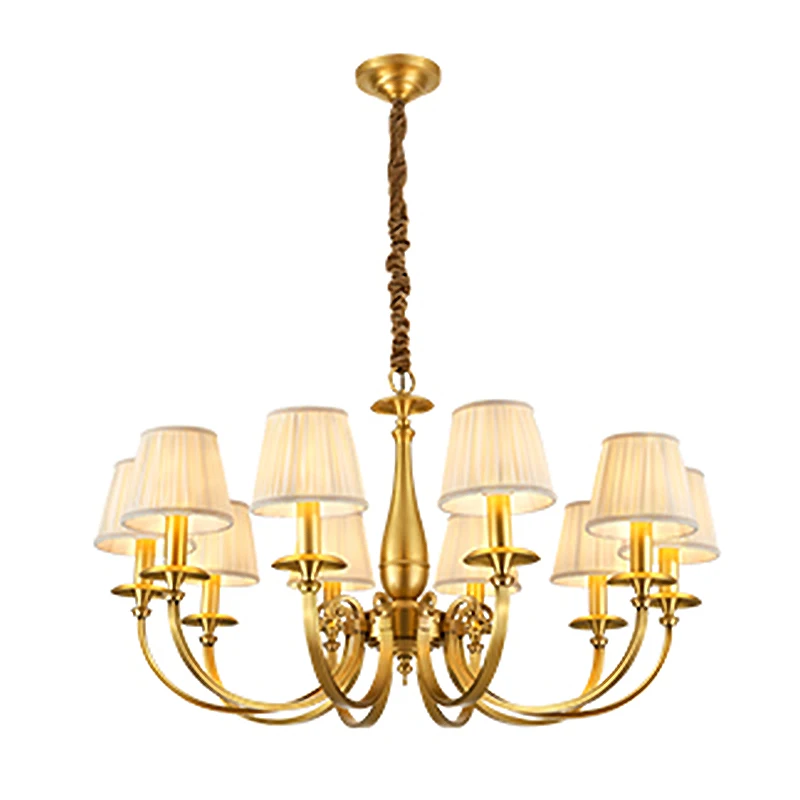 Living Room Copper Fabric Chandelier Bedroom Lamp Country Pastoral Style Personalized Bedroom Room Lighting
Living Room Copper Fabric Chandelier Bedroom Lamp Country Pastoral Style Personalized Bedroom Room Lighting