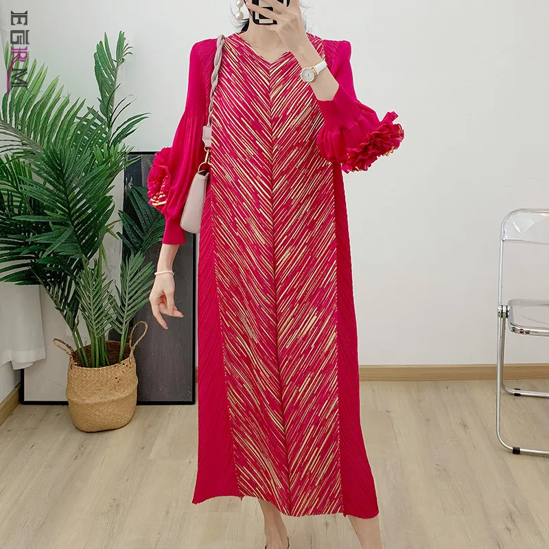EGRM Fashion Designer Pleated Dress Floral Sleeves Spliced Loose Long Dresses 2024 Spring New Elegant Women's Clothing 2DA4163
EGRM Fashion Designer Pleated Dress Floral Sleeves Spliced Loose Long Dresses 2024 Spring New Elegant Women's Clothing 2DA4163