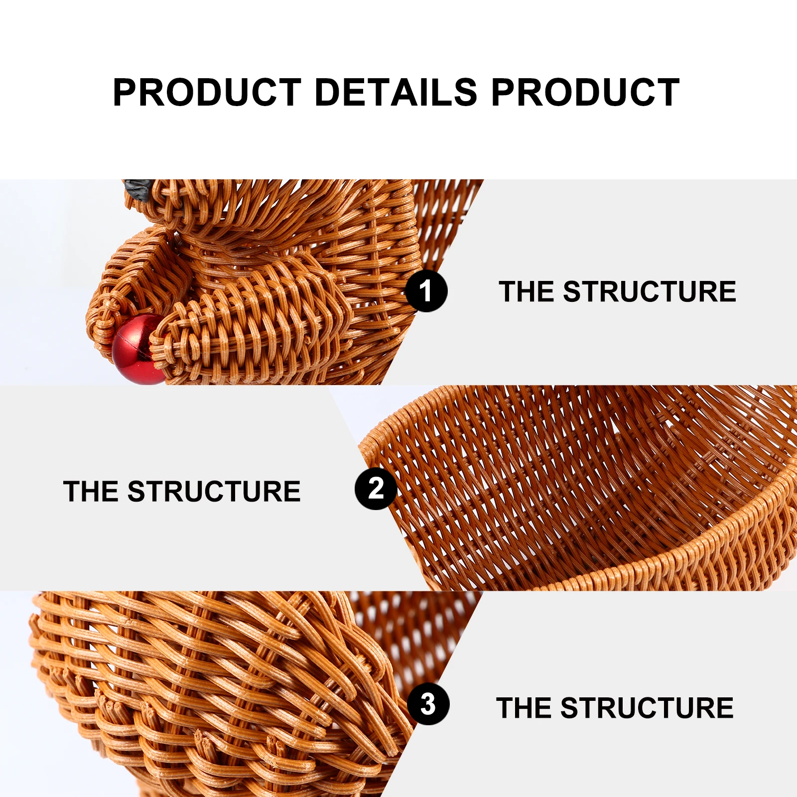 1Pcs Squirrel Shape Fruit Basket Simulation Rattan Woven Storage Container Desktop Organizer Decorative Display for Home Living
1Pcs Squirrel Shape Fruit Basket Simulation Rattan Woven Storage Container Desktop Organizer Decorative Display for Home Living