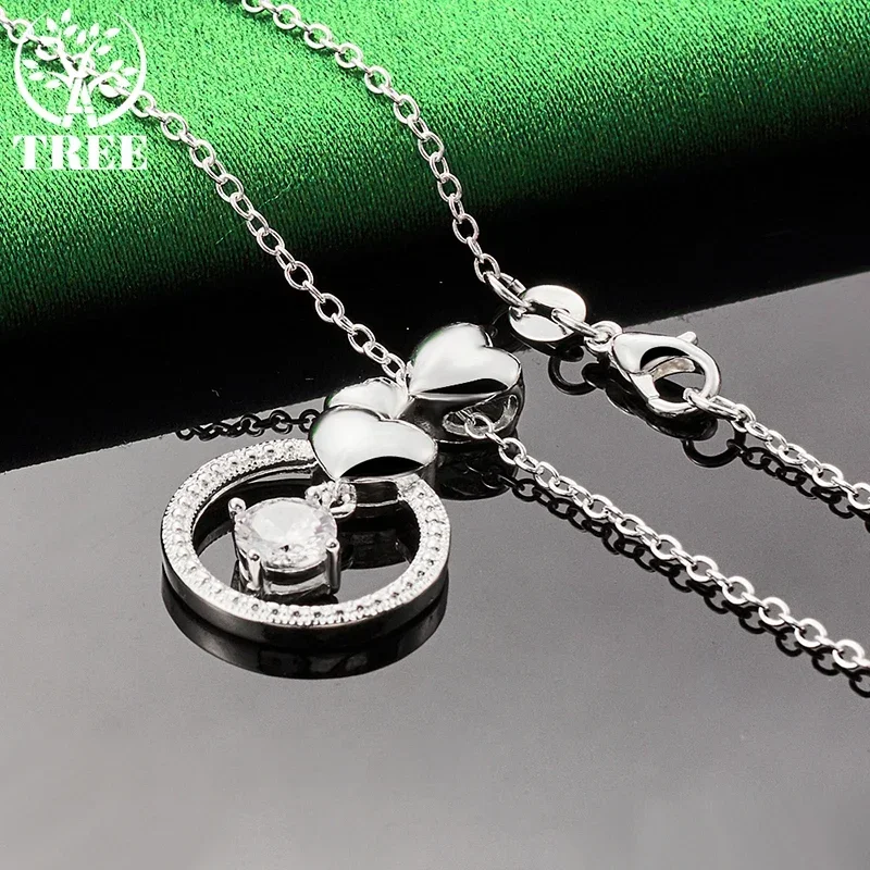 ALITREE 925 Sterling Silver Three Small Heart Pendant Necklace For Women necklaces Fashion Party Birthday Wedding Charm Jewelry
ALITREE 925 Sterling Silver Three Small Heart Pendant Necklace For Women necklaces Fashion Party Birthday Wedding Charm Jewelry