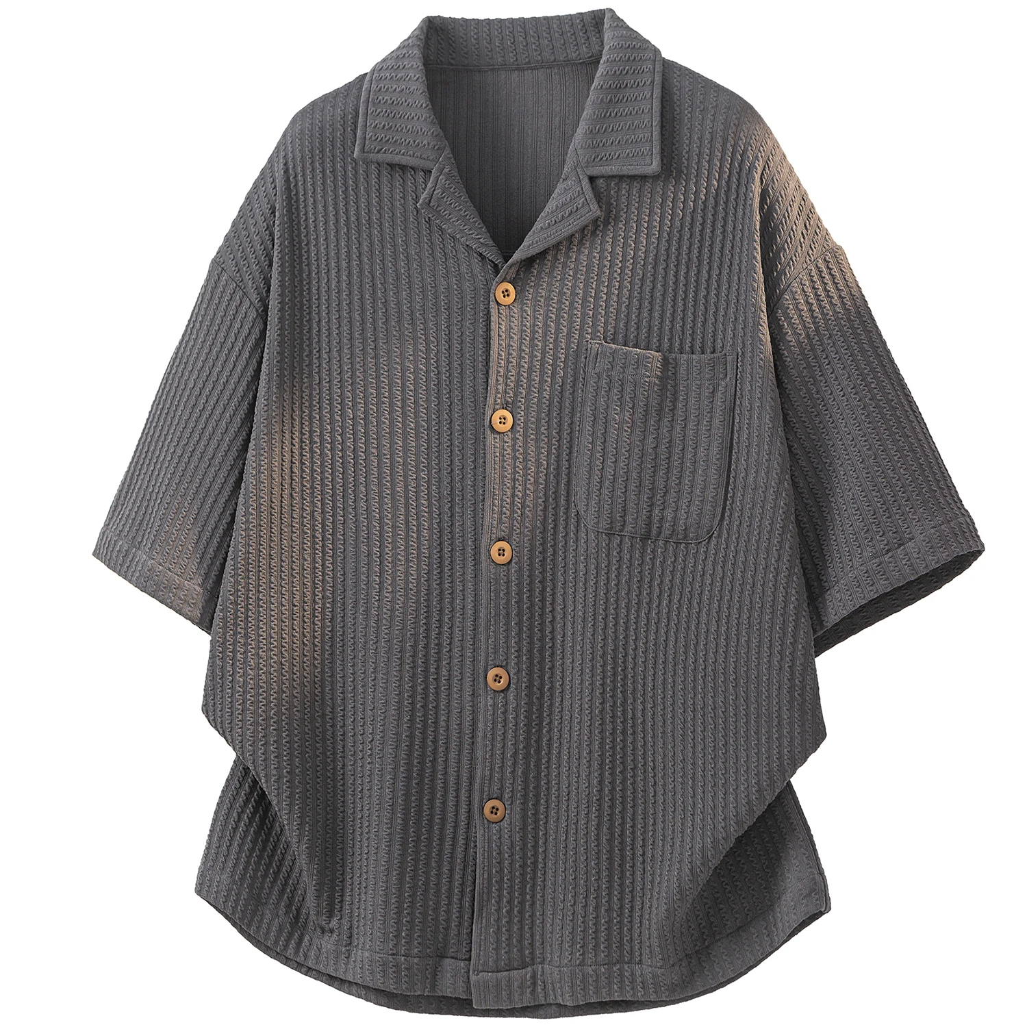 Summer Men's Fashion Texture Short Sleeve Casual Shirt with Pocket Loose Fit Versatile Top for Beach Holiday Work Daily
Summer Men's Fashion Texture Short Sleeve Casual Shirt with Pocket Loose Fit Versatile Top for Beach Holiday Work Daily