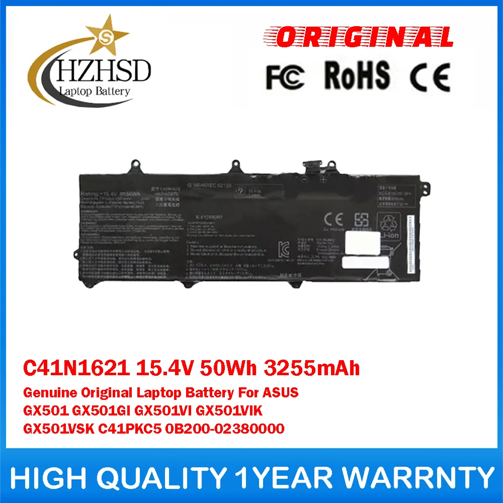 C41N1621 15,4 В, 50 Втч, 3255 мАч, оригинальный аккумулятор для ноутбука ASUS GX501 GX501GI/VI GX501VIK GX501VSK C41PKC5 0B200-02380000
C41N1621 15,4 В, 50 Втч, 3255 мАч, оригинальный аккумулятор для ноутбука ASUS GX501 GX501GI/VI GX501VIK GX501VSK C41PKC5 0B200-02380000