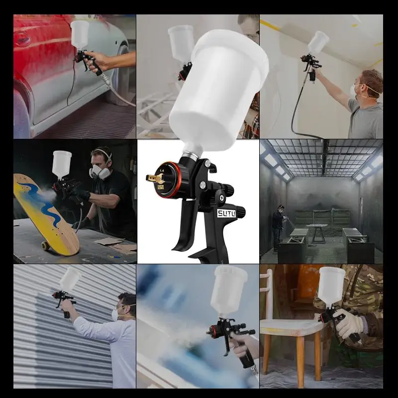 The dual-gun set with a diameter of 1.3mm and 1.4mm is suitable for various spraying to achieve uniform and fine results
The dual-gun set with a diameter of 1.3mm and 1.4mm is suitable for various spraying to achieve uniform and fine results